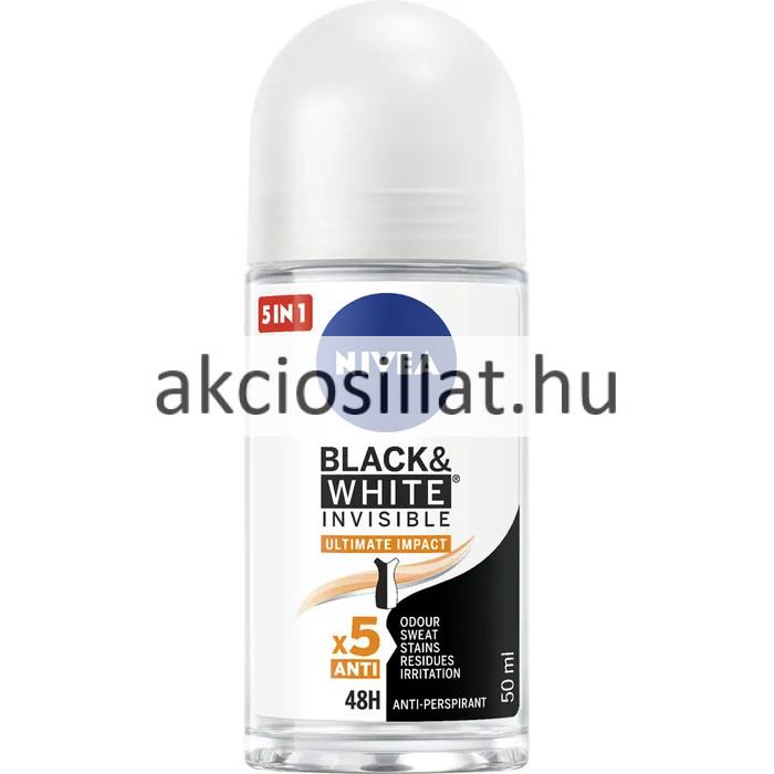 Nivea Black White Invisible Ultimate Impact H Deo Roll On Ml O