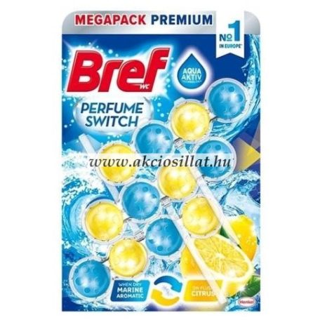Bref Perfume Switch Marine - Citrus WC-frissítő 3x50g