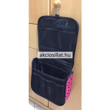 Nagy kozmetikai táska rózsaszín szív