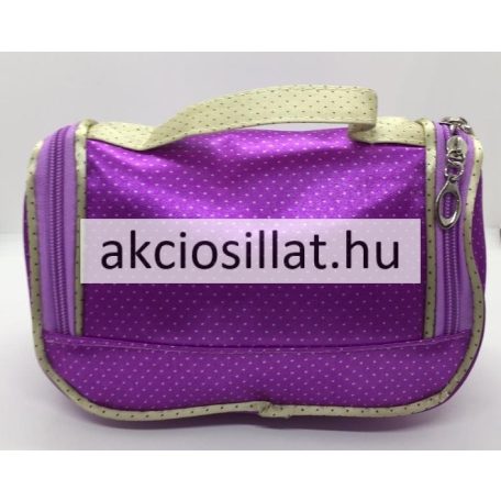 Kicsi kozmetikai táska lila virág