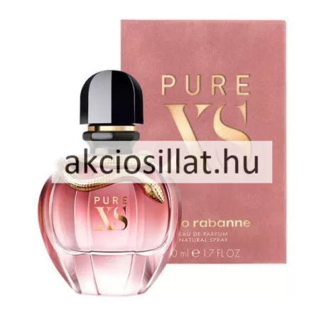 Paco Rabanne Pure XS For Her EDP 50ml női parfüm arany kígyó díszítésű rózsaszín üvegben és dobozzal