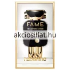 A Paco Rabanne Fame The Couture Edition EDP 80ml.jpg fotón a gyűjtői női parfüm látható egy elegáns, aranyszínű kerettel ellátott bemutató dobozban: az ikonikus robot formájú flakon fekete napszemüveggel, derekán fém Rabanne övvel és lógó R betűs medállal, testét pedig egy finom tapintású, sűrű fekete bunda borítja.