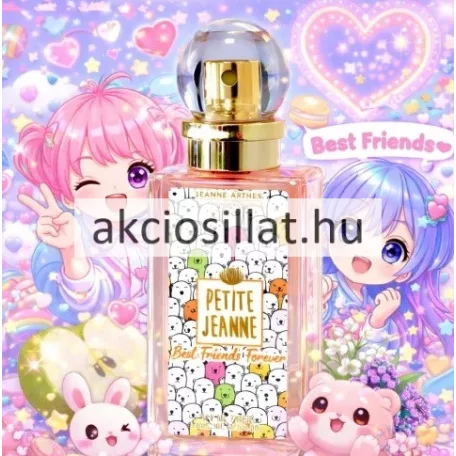 Jeanne Arthes Petite Jeanne Best Friends Forever 30ml EDP női parfüm üvege zöldalma és virágjegyekkel.