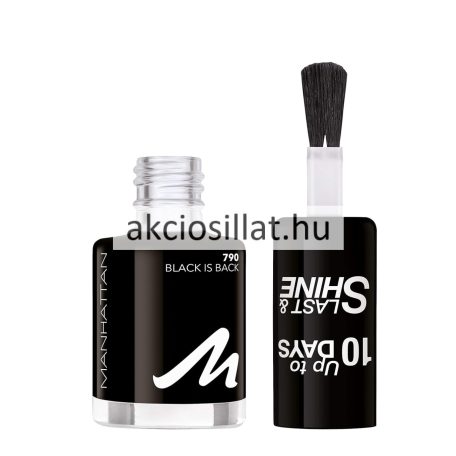 Manhattan Last & Shine körömlakk 790 Black is Black 8ml