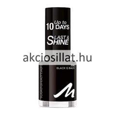 Manhattan Last & Shine körömlakk 790 Black is Black 8ml