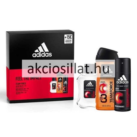 Adidas Team Force ajandékcsomag ( EDT 100ml + dezodor 150ml + tusfürdő 250ml )