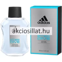 Adidas Ice Dive after shave 100ml frissítő borotválkozás utáni arcszesz férfiaknak kék dobozzal