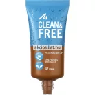 Manhattan Clean & Free vegán folyékony alapozó 42 Mocha árnyalatban, újrahasznosított tubusos kiszerelésben.