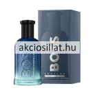 Hugo Boss Bottled Striking Lavender 100ml EDP ferfi parfum kek szinatmenetes uvegben, fekete kupakkal.