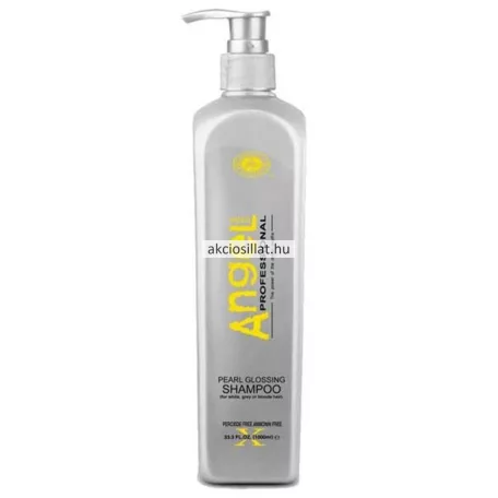 Angel Pearl Glossing 1000ml-es hamvasító hajsampon ezüstszürke pumpás flakonban