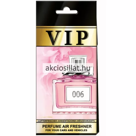 VIP 006 prémium autóillatosító Miss Dior Absolutely Blooming ihlette parfümmintával és rózsaszín dizájnnal