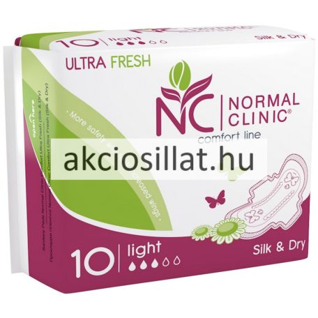 Normal Clinic Ultra Fresh Light Silk & Dry egészségügyi betét 10db