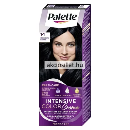 Schwarzkopf Palette Intensive Color Creme 1-1 (C1) Zafírfekete krémhajfesték