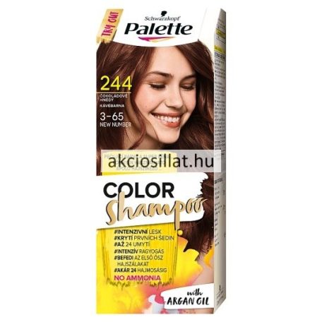Schwarzkopf Palette Color Shampoo hajszínező 244 kávébarna 3-65