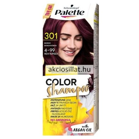 Schwarzkopf Palette Color Shampoo hajszínező 301 bordóvörös 4-99