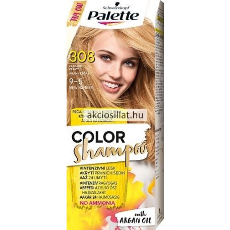 Schwarzkopf Palette Color Shampoo hajszínező 308 aranyszőke 9-5