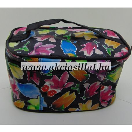 Kicsi kozmetikai táska szines virágos