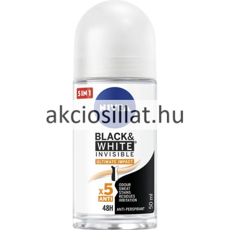 Nivea Black & White Invisible Ultimate Impact 48H Deo Roll-On 50ml