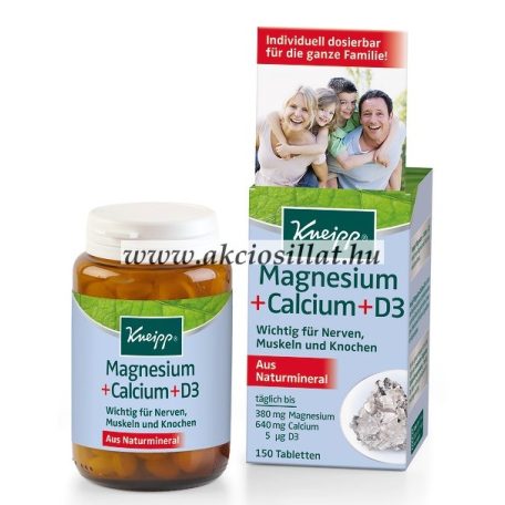Kneipp Magnézium + Kálcium + D3 Vitamin tabletta 150db