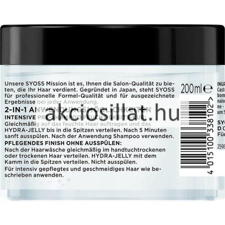 Syoss Moisture Hydra Jelly 2in1 hajkezelés száraz és gyenge hajra 200ml