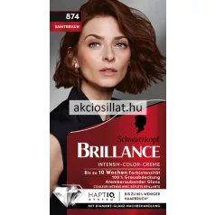   Schwarzkopf Brillance Intensiv krémhajfesték 874 Bársonybarna