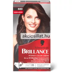   Schwarzkopf Brillance Intensiv krémhajfesték 880 Sötétbarna
