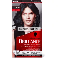   Schwarzkopf Brillance Intensiv krémhajfesték 891 Kékesfekete