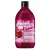 Nature Box cseresznye olaj 385ml-es hajbalzsam mélyvörös színű flakonban pink árnyalatú címkével rajta egy nagyméretű érett cseresznye grafikájával és fekete pattintós kupakkal