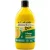 Nature Box dinnye olaj 385ml-es hajbalzsam élénksárga színű flakonban zöld színű alsó címkével rajta egy félbevágott sárga húsú görögdinnye grafikájával és fekete pattintós kupakkal