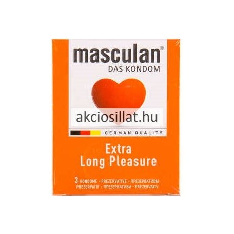 Masculan Extra Long Pleasure késleltetős óvszer 3db