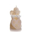 Díszgyertya angyal szívvel 5cm 1db fehér