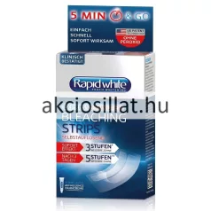 Rapid White Express Bleaching Strips 12 darabos önfeloldó fogfehérítő csík fehérítő fogkrémmel akciosillat