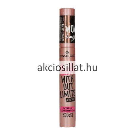 Essence Lash Without Limits Brown Extreme Lenghtening & Volume Mascara Barna Szempillaspirál 13ml
