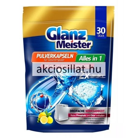 Glanz Meister All In 1 Mosogatógép Tabletta Lemon 30db