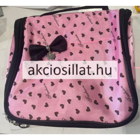 Nagy kozmetikai táska világos rózsaszín szív