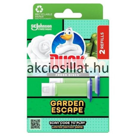 Duck Fresh Discs Wc-Tisztító Korong Utántöltő Garden Escape 2x36ml