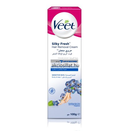 Veet Silky Fresh Sensitive Skin szőrtelenítő krém 100ml