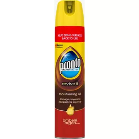 Pronto Expert Care Wood Polish Amber & Argan bútorápoló spray 250ml