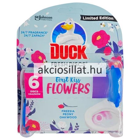 Duck Fresh Discs WC-öblítő korog First Kiss Flowers 36ml