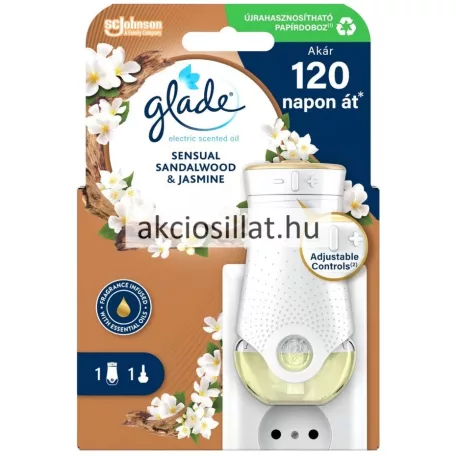 Glade Sensual Sandalwood Jasmine elektromos légfrissítő készülék 20ml
