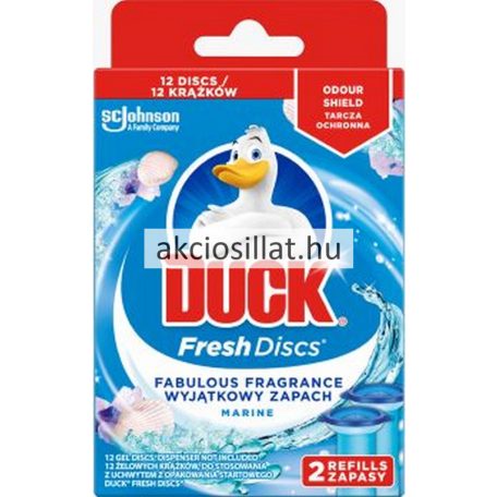 Duck Fresh Discs Wc-Tisztító Korong Utántöltő Marine 2x36ml