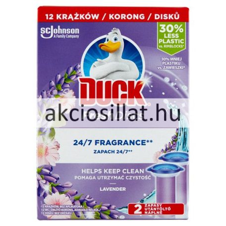 Duck Fresh Discs Wc-Tisztító Korong Utántöltő Levendula 2x36ml