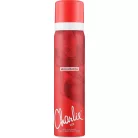 Revlon Charlie Red 75ml-es női dezodor piros flakonban, fehér kupakkal.