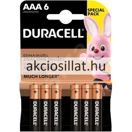 Duracell AAA LR03 ceruza elem 6db