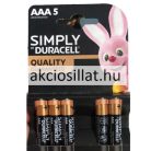 Duracell AAA Simply ceruza elem 5db (LR03)