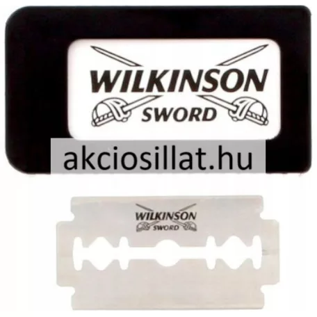Wilkinson Sword Double Edge 5 darabos hagyományos kétoldali borotvapenge csomagolása és a fekete tokok.
