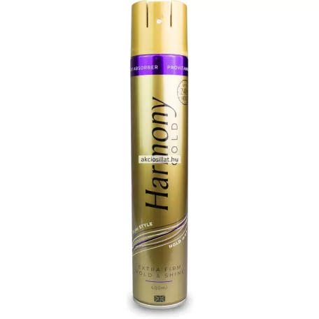 Harmony Gold Extra Firm Hold & Shine hajlakk 400ml