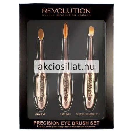 Revolution Precision Eye Brush Set – Professzionális szemsmink ecsetkészlet 3db-os