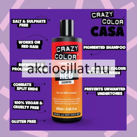 Renbow Crazy Color Red Shampoo piros hajszínező sampon 250ml