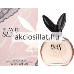 Playboy Play It Sexy EDT 60ml női parfüm fekete nyuszifüles kupakkal és díszdobozzal